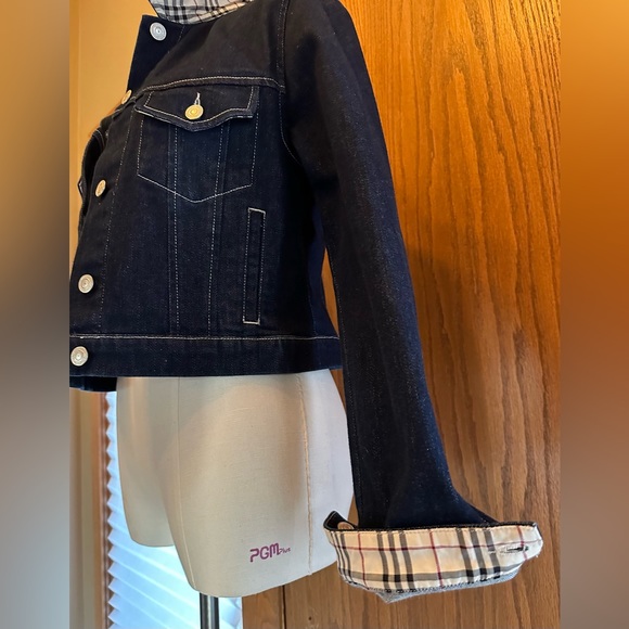 Vintage Burberry cropped Jean jacket in good used condition size US 8 - Picture 2 of 10